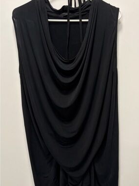 AllSaints ALEI Convertible Black Sleeveless Tunic Top Size L